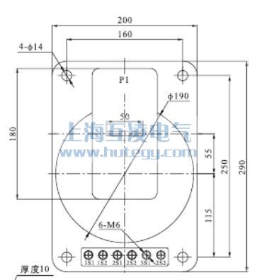 LFZB8-10B電流互感（gǎn）器仰視圖